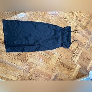 Zara silk maxi dress black